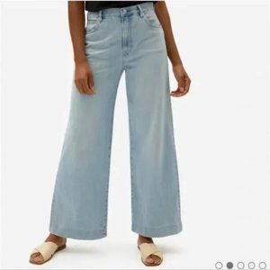 NWT Everlane Women's Sz 33 The Summer Wide Leg Jean High Rise Light Wash